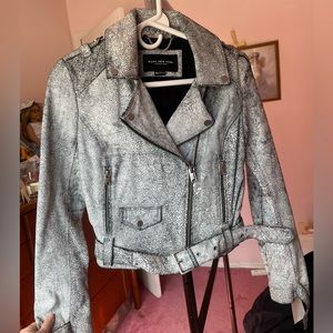 Marc New York Madison Cracked Leather Jacket Size XS